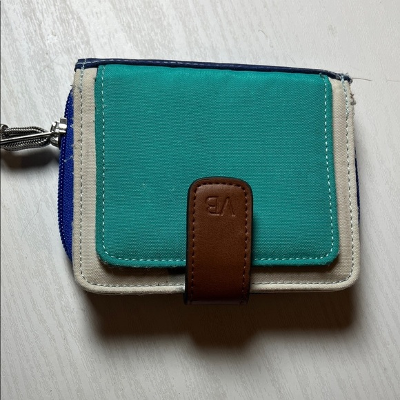 Vera Bradley Handbags - Vera Bradley Teal and Brown Wallet d04